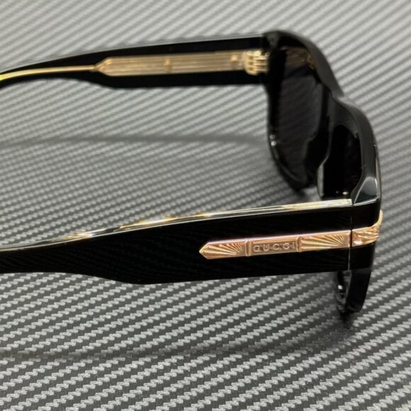 Gucci Black Grey Men's 54mm Sunglasses - Picture 4 of 4